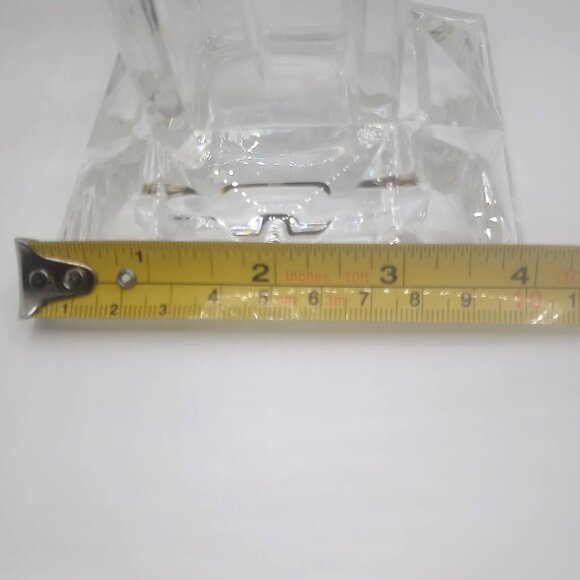 Quad Prism Candle Holder Vase Pillar Pedestal Reversible Clear Crystal 7" Vase - Picture 10 of 10